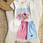 H&M ابيض*شورت لبنى*فوشيا