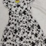 Lc فستان ابيض*اسود ورد