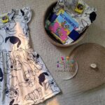 Lc فستان استيش ابيض*اسود