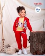 فانليا شتوى بناتى احمر 3قطع