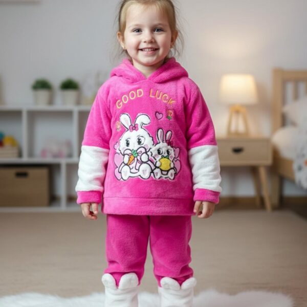 روز بولار فوشيا ارنب ف البنطلون