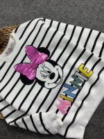 ⁦ميمو يومى ميكى بناتى ابيض مخطط من 2ل6⁩ - الصورة ⁦4⁩