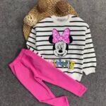 ميمو يومى ميكى بناتى ابيض مخطط من 2ل6