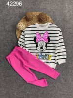 ميمو يومى ميكى بناتى ابيض مخطط من 2ل6