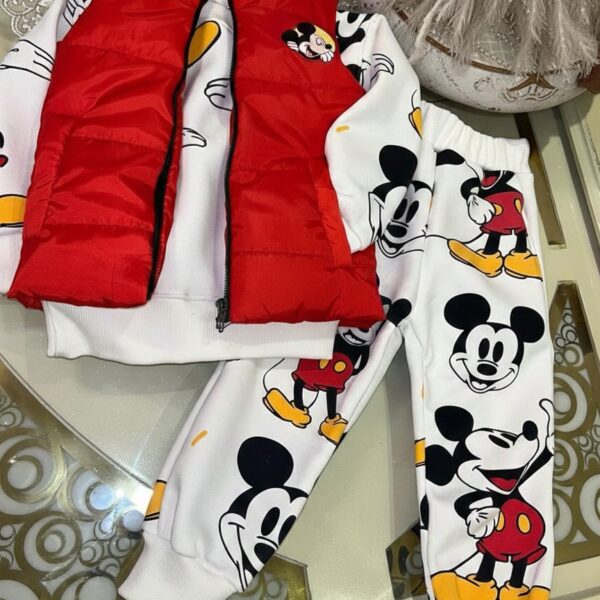 زينو 3قطع ميكى ابيض ف احمر